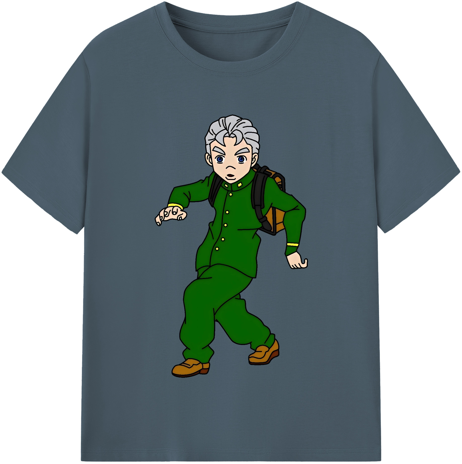 （画像用） ジョジョの奇妙な冒険 広瀨康一 JoJo's Bizarre Adventure Hirose Koichi 綿100％半袖Tシャツ（フロントプリント）